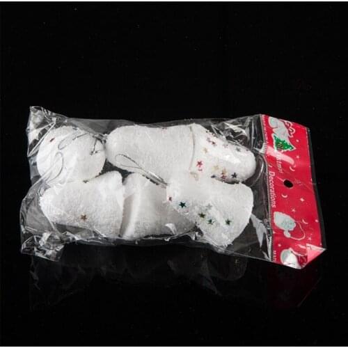 6 pcs /lot Christmas decorations Christmas snow bell New Year Christmas Decorations for House