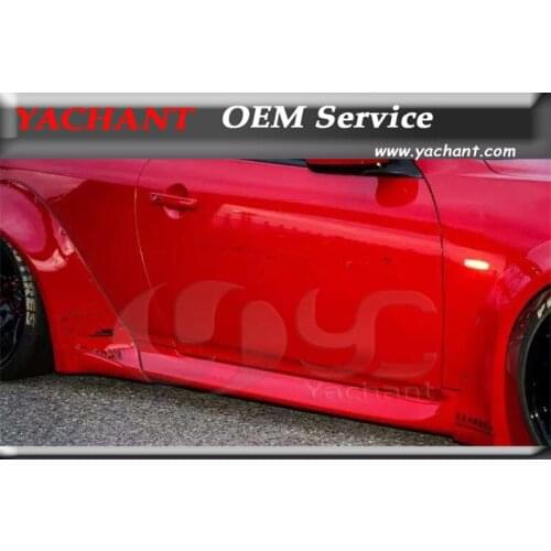 Fiber Glass FRP Wide Body Kit Side Skirts Fit For 08-15 G25 G35 G37 V36 G37 Q60 2D G Series Coupe LB LP Stage Style Side Skirts