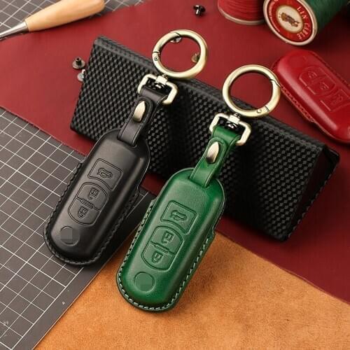 Leather Car Key Cover Case for Mazda 2 3 5 6 2017 CX-4 CX-5 CX-7 CX-9 CX-3 CX 5 Accessories Auto Key Covers Protect