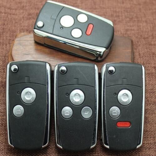 DAKATU 2/3/4 Buttons Flip Folding key shell for Honda CRV Civic Jazz HRV Accord Pilot Insight Modified Car Remote Key Case Cover