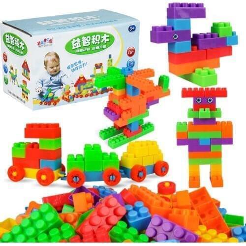 DIY 3D Blocks 72 PCS Model Building blocks Toys Kindergarten Learning and education Quiz toys brinquedos Toys for children kids