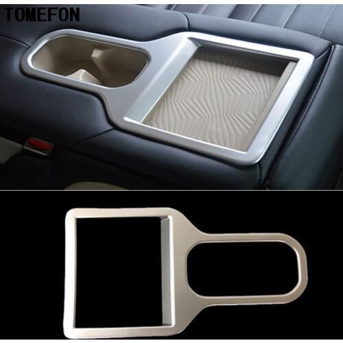 For Honda CRV CR-V 2017 2018 ABS Chrome Stainless steel Interior Rear Row Water Cup Holder Cover Trim 1piece Car Styling