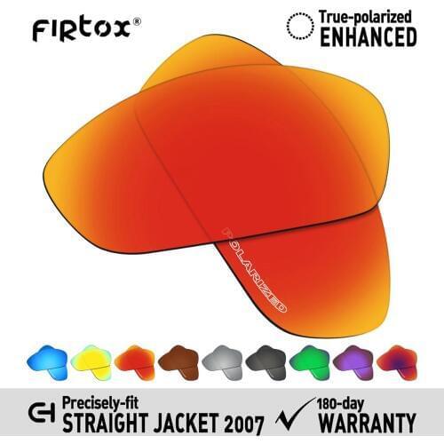 Firtox Anti-Seawater Polarized Lenses Replacement for-Oakley Straight Jacket 2007 Sunglasses (Lens Only) - Multiple Colors