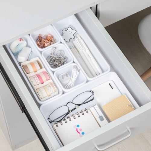 New 8PCs Divide Drawer Organizer Box Storage Trays Box Office Home Kitchen Bathroom Cupboard Desk Jewelry Makeup Organization