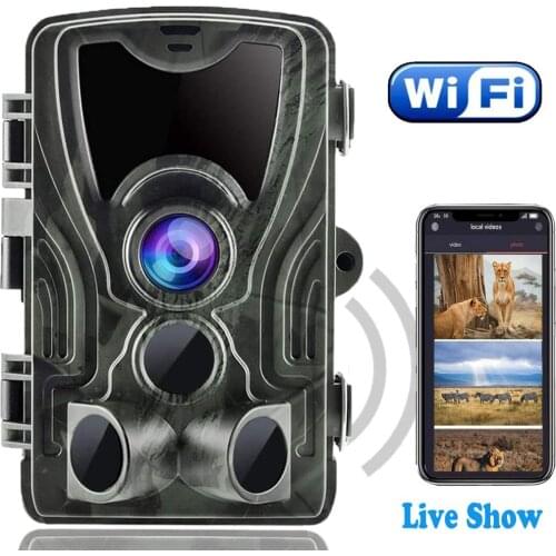 WIFI Trail Camera APP Live Show Hunting Cameras 24MP 1080P 940nm IR LEDs Wildlife WIFI801 Night Vision Outdoor Surveillance