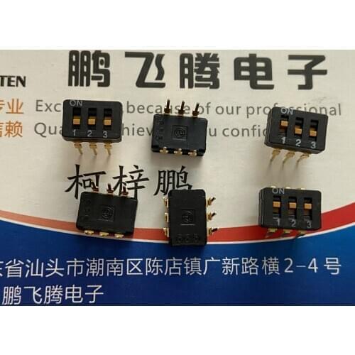 Original new 100% A6D-3100 dial switch 3-bit piano key 3P flat dial DIP spacing 2.54MM