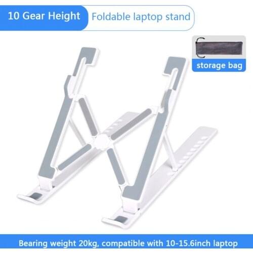 Portable Laptop Stand Aluminium Foldable Notebook Support Laptop Base Macbook Pro Holder Adjustable Bracket Computer Accessories
