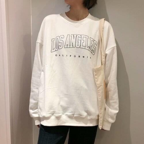 UNUTH Girls Oversize Cotton Pullovers 2021 Fashion Ladies Vintage Loose Sweatshirts Streetwear Women Chic