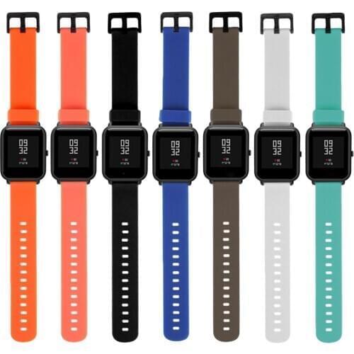 Silicone Strap Sports Bracelet Fashion Watchband Smart Watch Accessory For Huami Amazfit Samsung Watch Band 20mm Belt Correa