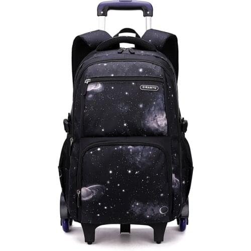 New 2 Wheels Travel Rolling Luggage Bag School Trolley Backpack For Boys Kids Travel backpack On wheels School Backpacks Child