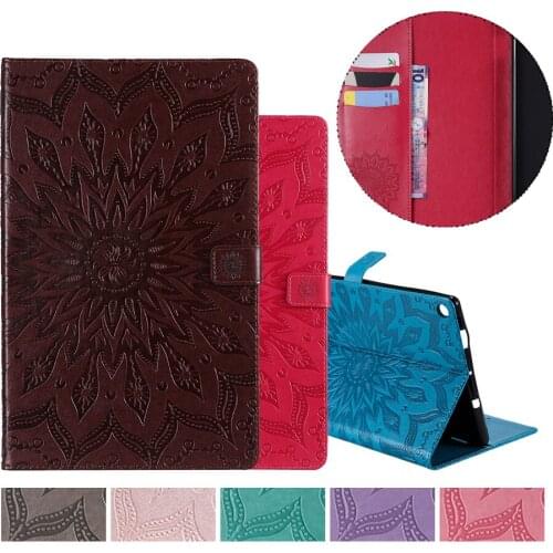For Amazon Kindle Fire HD 10 2017 Cover flower Leather Folding Folio Clip Flip wallet Shell Amazon HD10 2017 Tablet Case Stand