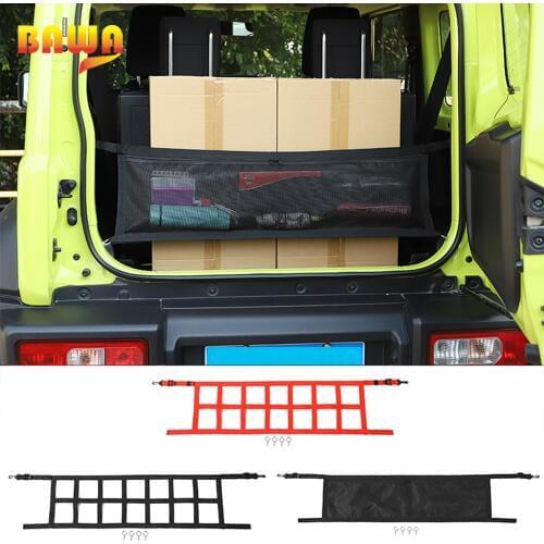 BAWA Car Trunk Cargo Net Cover Storage Bag Accessories for Suzuki Jimny 2019+ Car Cover