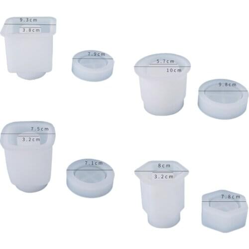 1 Set DIY Crystal Epoxy Resin Mold Storage Box Container Casting Silicone Mould A5KE