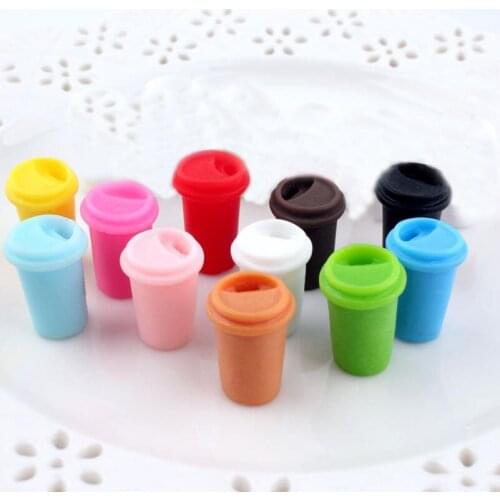 10pcs/pcs 15*22mm Lovely Resin Coffee Cup Cabochon For Mobile Phone Case Supply Home Decoration Favor
