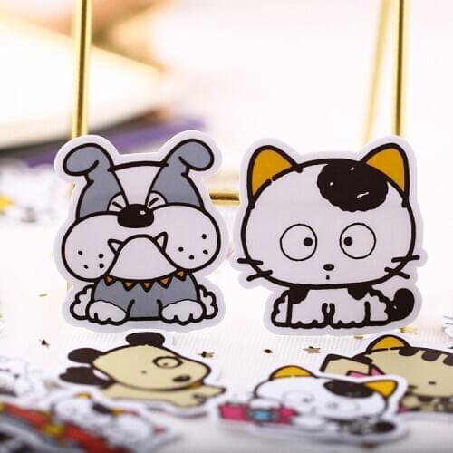 20Pcs Cute Cat and dog Stickers for Luggage Laptop Skateboard Bicycle Motorcycle Styling Decals Fashion Cool Sticker