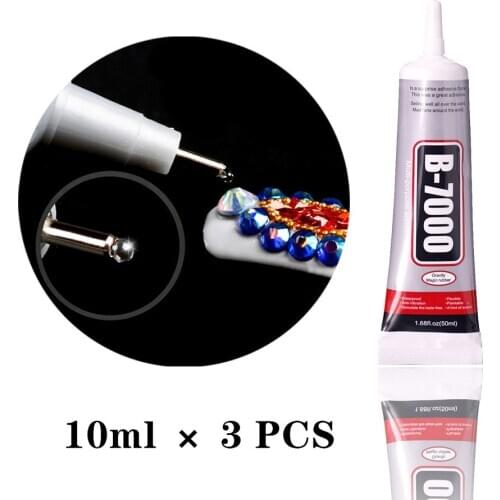 3 pieces of 10ml b7000 mobile phone touch display glue b-7000 glass mobile phone repair point diamond jewelry glue