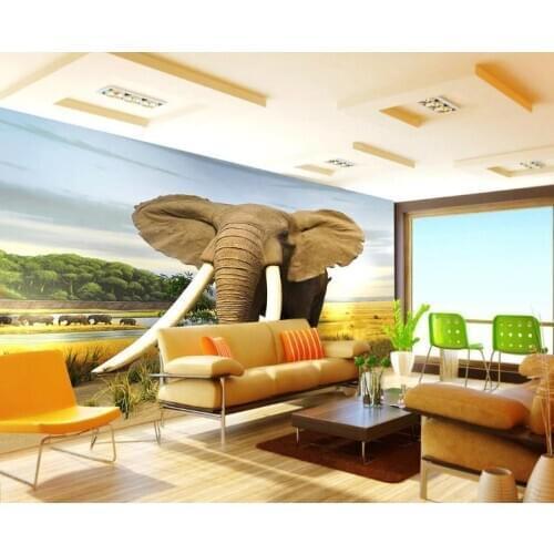 3D Wallpaper Customize Modern Stylish elephant background wall Wall Mural Living Room Restaurant bedroom Modern home Decor