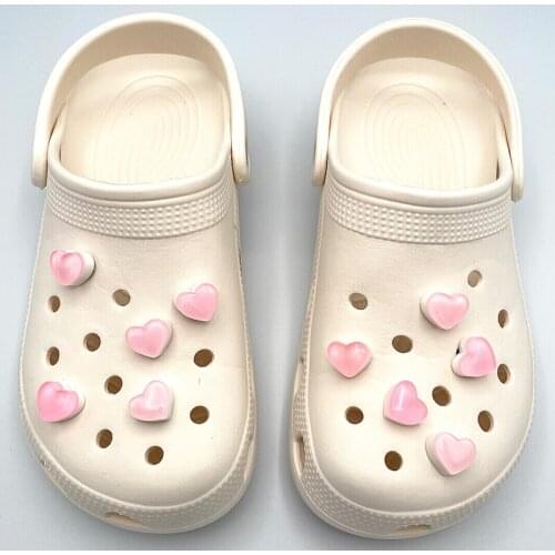 3D Pink Love Resin JIBZ Designer Shoe Charm Shoe Jewelry Gift To Girlfriend DIY Decoration For Croc Clog Shoe Buckle Accessories