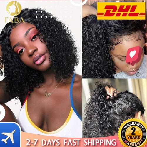 Curly Short Bob Wigs Brazilian Hair 13x4 Lace Frontal Wig Human Hair for Black Women Pre-Plucked Lace Wig New Arrival