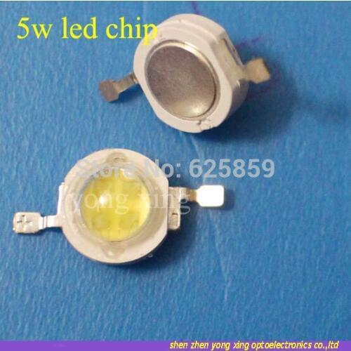 20pcs 5W white 6000-6500k High power LED chip 400-440LM 6-7V led lamp