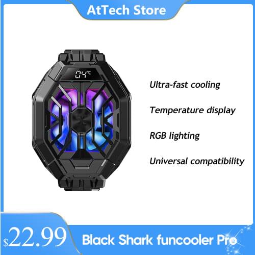 Black Shark 4 Pro Phone Fun Cooler 2 Pro Back Clip Radiating Gaming Mobile Phone Cooler Cooling Fan For Xiaomi iPhone Huawei