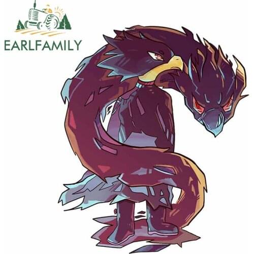 EARLFAMILY 13cm x 10.7cm for Tokoyami Funny Car Stickers Anime Decal Motorcycle Windows Waterproof Creative Occlusion Scratch