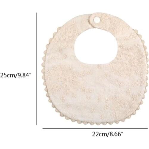Newborn Baby Embroidery Saliva Towel Toddler Feeding Burp Cloth Cotton Bib Scarf 090A