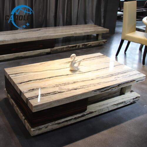 Best Price Modern White Marble Coffee Table Living Room Center Table With Large Storage