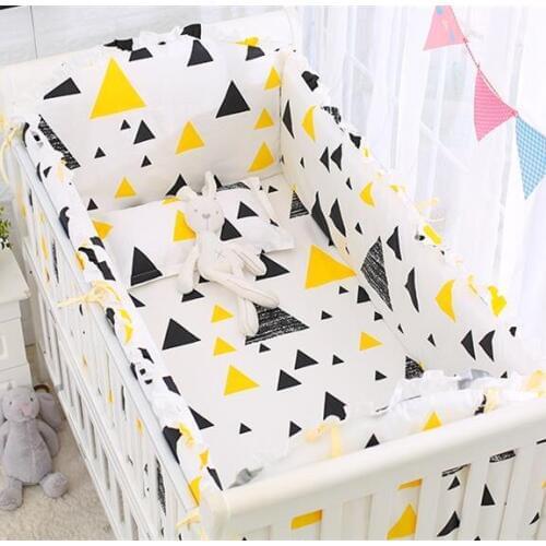 6pcs Crib Bedding Set for Boys Nursery Bedding Crib Set, Nursery Bedroom Bedding Soft kit de berço, 4bumper+sheet+pillowcase