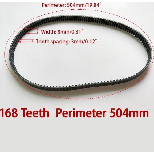 168T Breadmaker Conveyor Belts bread machine belts Bread Maker Parts 168Teeth Perimeter 504mm Kitchen Appliance accessories
