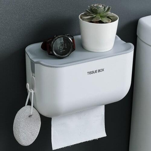 Bathroom tissue storage box wall-mounted tissue box toilet hole-free waterproof tissue box