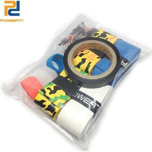 POWERTI Badminton 4pcs Dry Overgrip+2pcs Racket Ring +1pcs Grip Tape+1pcs Badminton Grommets Set Racket Accessory