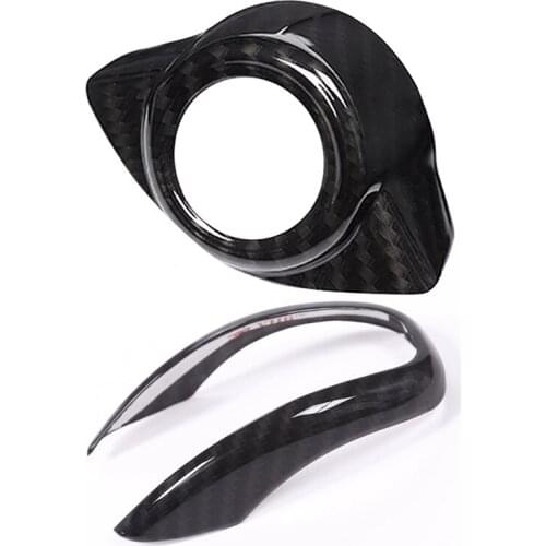 2 Pcs Carbon Fiber Style ABS Plastic Gear Shift Head Cover Trim for Alfa Romeo Giulia Stelvio 2017 Car Accessories, Start Engine