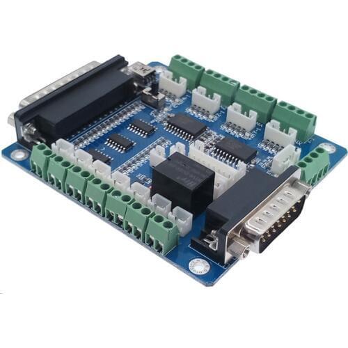 USB 5 Axis CNC Breakout Board MACH3 Drive Board Interface Adapter Stepper Motor Driver Controller