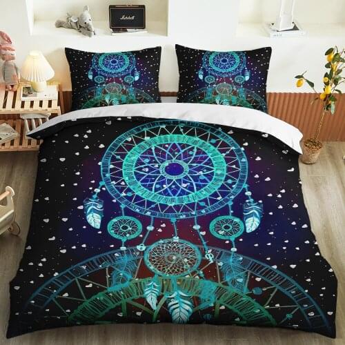 Luxury 3D Printing lndian Dreamcatcher Bedding Set Duvet Cover With Pillowcases Queen King Size Bedclothes Girl Home Textile