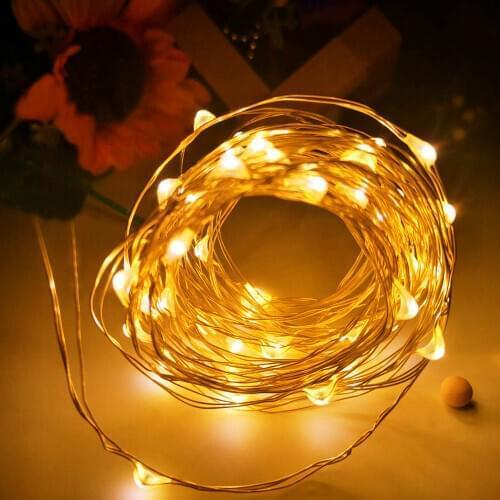 Christmas Lights 10M LED String Lights Christmas Decorations for home LED Fairy Lights LED Garland Battery-operated