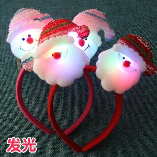 Christmas Headband Childrens Kindergarten Dress Up Headdress Small Gift Ornament Gift Hat Light