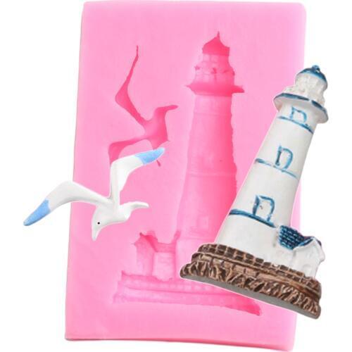 Lighthouse Bird Silicone Mold Chocolate Candy Molds Polymer Clay DIY Cake Decorating Tools Kitchen Baking Fondant Moulds