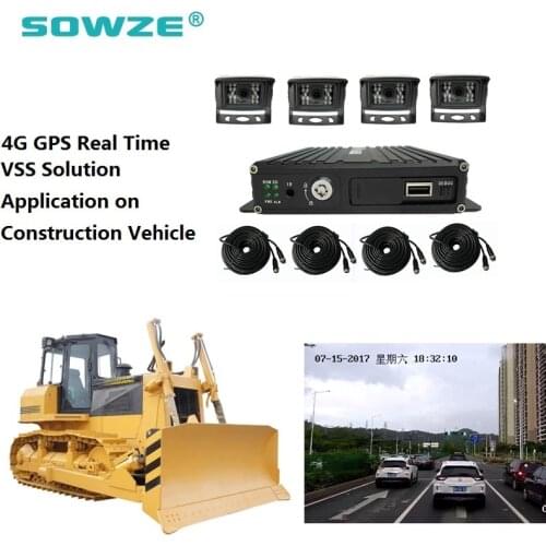 Van Truck CCTV System School Bus Mobile DVR GPS Set 4 Channel Taxi Car DVR 4G Mobile Recorder For Remote Control