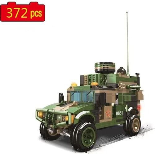 Military series WW2 army radar spectrum detection vehicle soldier SWAT DIY Building Blocks Bricks Toys Gifts