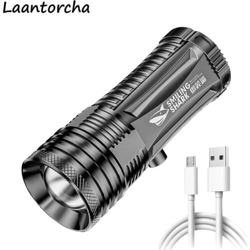 Led flashlight Ultra Bright torch 4-color Light Source Powerful flashlight Rechargeable Night Fishing High Power led Flashlight