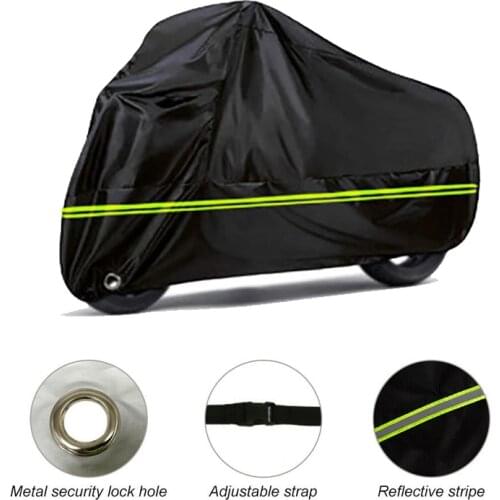 Motorcycle Cover 50+ UV Protective Snow Rain Cover Waterproof Dustproof Universal for Moto Scooter Bike Indoor Outdoor Storage