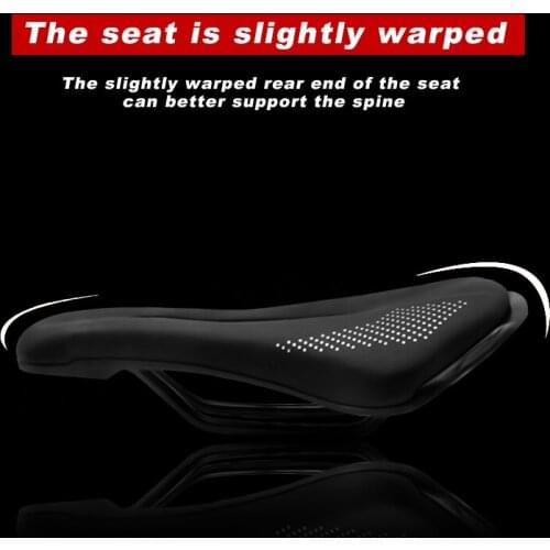 Bicycle Saddle Road Rail Mountain Bike Seat Cushion Mens Non-slip Soft PU Leather Road Mountain Bike Saddle Cycling Saddle