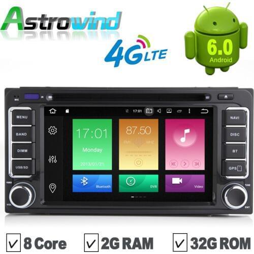 Octa Core,2G RAM,32G ROM,Android 6.0 Car GPS Navigation System DVD Player Radio Stereo Media For Toyota Corolla Camry Rav4 Vios
