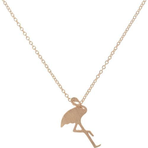 2017 New Fashion Flamingo Necklace for Women Simple Animal Bird Jewelry Red-crowned Crane Pendant Necklace For Girls Party Gift