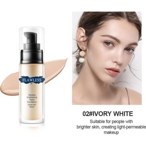 Liquid Foundation Waterproof Refreshing Moisturizing Brightening Smooth Non-floating Concealer Women Beauty Maquiage Cosmetic