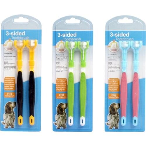 Cute Pet Dog Toothbrush Multi-angle Cleaning Tooth Bad Breath Tartar Teeth Care Tool Brush for Dog Cat Protection Health Tools