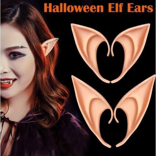 1 Pair Latex Elf Ears Party Props Gift Halloween Costume Supplies JL