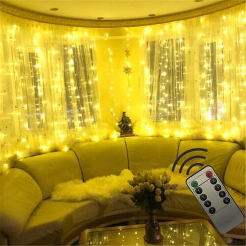 10pcs 3*1M led USB copper Garland Curtain for Room New Years Wedding Christmas Lights Home Festoon Led Light Decor Fairy Lights