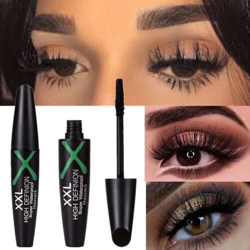 2 Pc 4D Silk Fiber Eyelashes Lengthening Mascara Waterproof Long Lasting Lash Black Eyelashes Extension Make Up 3D Mascara